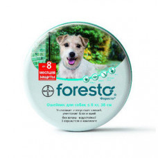 Bayer (Elanco) ошейник Форесто от клещей, блох, вшей для собак менее 8кг, 38см