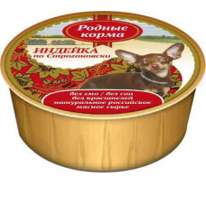 РОДНЫЕ КОРМА 125 г ламистер паштет индейка по-строгановски для собак