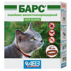 АВЗ Барс Ошейник инсектоакарицидный от блох и клещей для кошек