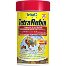 Сухой корм для декоративных рыб любого размера Tetra TetraRubin Flakes, хлопья для окраса, 100 мл