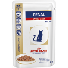 Royal Canin Ренал Фелин Влажный корм для кошек с почечной недостаточностью, с говядиной, 85 г