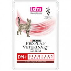 Влажный корм для взрослых кошек Pro Plan Veterinary Diets Feline DM DIABETES MANAGEMENT, при диабете, с говядиной, 85 г