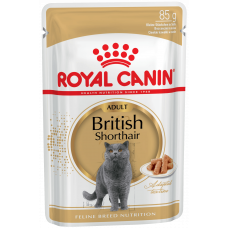 Влажный корм для кошек Royal Canin породы Британская короткошерстная, 85 г (кусочки в соусе)