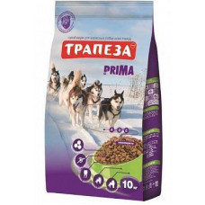 Сухой корм для взрослых собак от 1 до 6 лет Трапеза Прима, для активных животных, 10 кг