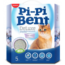 Наполнитель комкующийся Рi-Pi Bent DeLuxe Clean cotton, 5кг