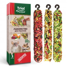 Лакомство для грызунов Triol Original, с фруктами, с овощами, с мёдом и хитином (уп.3шт.), 75 г