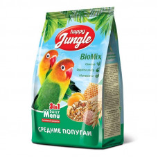 Корм сухой для средних попугаев Happy Jungle, 500 г