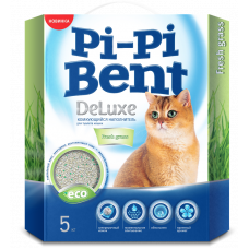 Наполнитель для кошачьего туалета Pi-Pi Bent DeLuxe Fresh Grass, Комкующийся, коробка