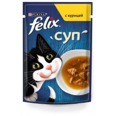Влажный корм для кошек Felix Суп, с курицей, 48 г