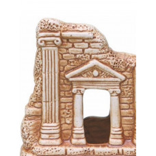 Декорация для аквариума Орловская керамика Дверь в скале, малая, грот, размер 145х140 мм