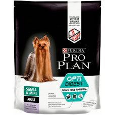 Сухой корм для собак Pro Plan Grain Free Adult Small&Mini Sensitive Digestion беззерновой, при чувствительном пищеварении, индейка