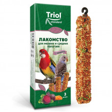 Лакомство Triol Standard для мелких и средних попугаев с овощами (уп. 3 шт), 80г