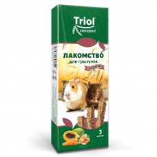 Лакомство для грызунов Тriol Standard  Ассорти, с фруктами, овощами и орехами, в упаковке 3 штуки, 75 г
