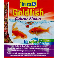 Корм для рыб Tetra Goldfish Colour Flakes, усиливающий окраску, для золотых рыбок, хлопья, 12 г