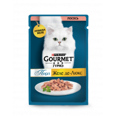 Gourmet Перл Желе Де-Люкс для кошек с лососем, 75 гр.
