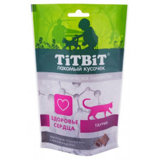Лакомство для кошек Titbit Хрустящие подушечки для кошек, с мясом индейки, для здоровья сердца, 60 г