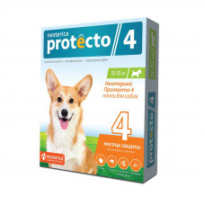 Protecto ЭКОПРОМ NEOTERICA Protecto 4 Капли инсект.д/собак 10-25кг, 2 пипетки 1 упаковка