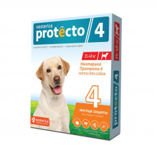 Protecto ЭКОПРОМ NEOTERICA Protecto 4 Капли инсект.д/собак 25-40кг, 2пипетки, 1 упаковка