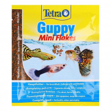 Корм для живородящих рыб TetraGuppy Mini, мини-хлопья, пакет, 12 г