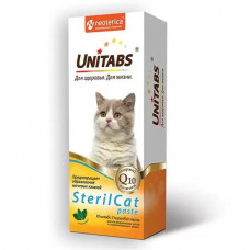 Unitabs SterilCat с Q10 Паста для кастрированных котов и стерилизованных кошек, 120 мл
