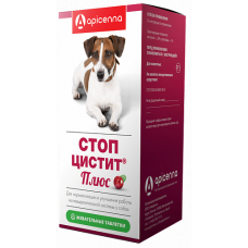 СТОП-ЦИСТИТ ПЛЮС таблетки жевательные для собак для лечения и профилактики воспалительно-инфекционных болезней мочевыводящих путей и мочекаменной болезни уп. 40 таблеток