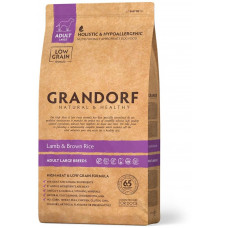 Сухой корм для собак Grandorf гипоаллергенный, при чувствительном пищеварении, ягненок, с бурым рисом, 3 кг (для крупных пород)