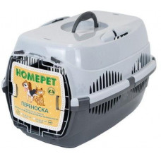 Клиппер-переноска для кошек и собак Homepet средняя серая, 49х33х32 см