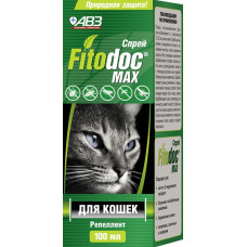Спрей FITODOC MAX для кошек против клещей, блох, вшей, власоедов и комаров 100 мл