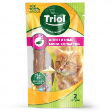 Аппетитные мини-колбаски для кошек Triol, из утки, 7 г