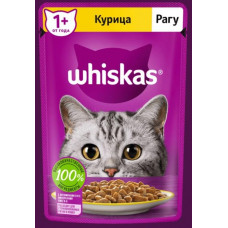 Влажный корм Whiskas для кошек, рагу с курицей, 75г
