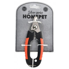 Когтерез-секатор с фиксатором для кошек и собак Homepet Silver Series, 16 х 4,5 см, Черный