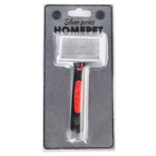 Пуходерка для собак и кошек HOMEPET SILVER SERIES, металлическая, размер S, 14 х 6,3 см