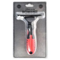 Расческа-триммер для кошек и собак Homepet Silver Series, цвет черный, 94 зуба, 16 х 10,8 х 5 см