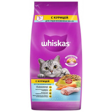 Сухой корм для стерилизованных кошек Whiskas, вкусные подушечки, с курицей