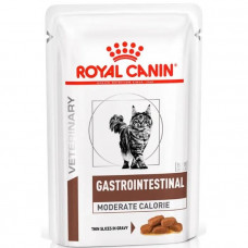 Корм сухой полнорационный диетический для взрослых кошек Royal Canine Gastrointestinal Moderate Calorie, при панкреатите и острых расстройствах пищеварения, 85 г