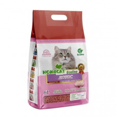 Комкующийся наполнитель для кошачьих туалетов Homecat Ecoline Лотос, с ароматом лотоса, 6 л