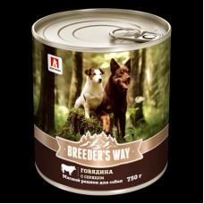 Консервы для собак Зоогурман Breeder's Way, говядина с сердцем, 350 г