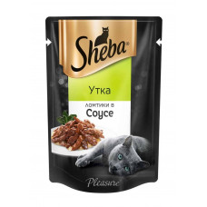 Консервы для кошек Sheba Pleasure Ломтики в соусе, утка, 85 г (пауч)