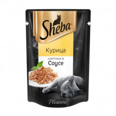 Консервы для кошек Sheba Pleasure Ломтики в соусе, курица, 85 г
