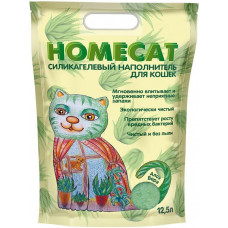 Наполнитель силикагелевый для кошачьего туалета Homecat Алоэ Вера, впитывающий, 12,5 л