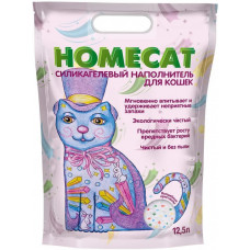 Наполнитель силикагелевый для кошачьего туалета Homecat Волшебные кристаллы, впитывающий, 12,5 л