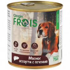 Корм влажный для собак Frais Holistic dog, мясное ассорти, говядина с рубцом, 750 г