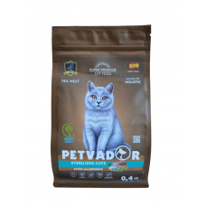 Сухой полнорационный корм для взрослых стерилизованных кошек PETVADOR, с уткой, 400 г