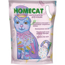 Наполнитель силикагелевый для кошачьего туалета Homecat, впитывающий, без отдушки, 7.6 л