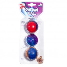 Игрушка для собак GiGwi Три мяча с пищалкой (75326), серия GiGwi BALL, 5 см