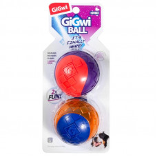 Игрушка для собак GiGwi Два мяча с пищалкой (75336), серия GiGwi BALL, 8 см