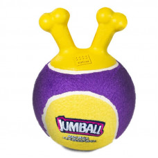 Игрушка для собак GiGwi Мяч теннисный c ручками (75364), желтый, серия JUMBALL, 18 см