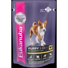 Влажный корм для щенков от 1 до 12 месяцев Eukanuba, курица, 85 г