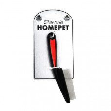 Расческа с короткими зубьями пластиковая HOMEPET SILVER SERIES, 70 зубьев, 14,5 см х 3,5 см
