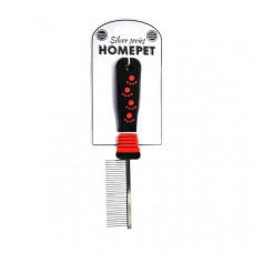 Расческа металлическая для животных HOMEPET SILVER SERIES, 31 зуб, 20 см х 2,5 см